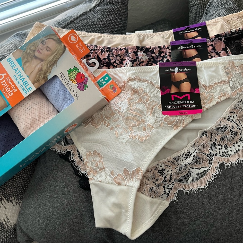 SOLD Maidenform sexy thongs and Fruit of the Loom Briefs